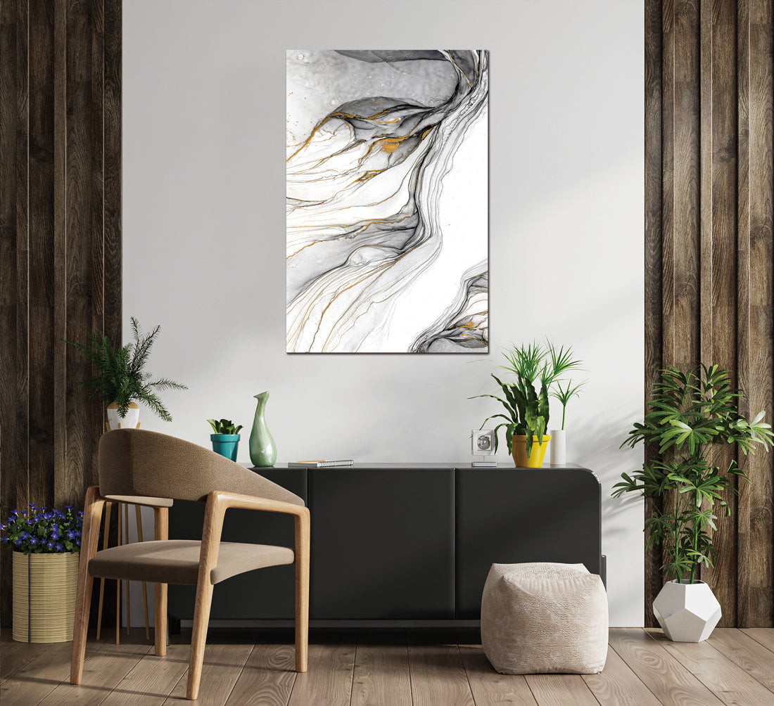 Furnings - "Quartz Veins" Canvas Wall Art