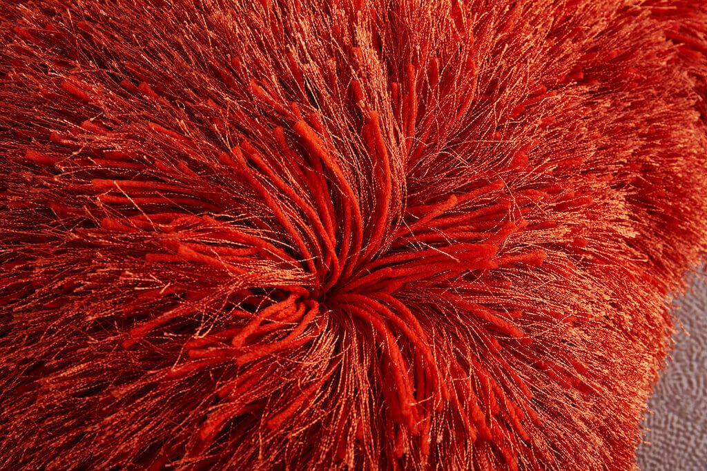 Furnings - Decorative Shaggy Pillow in Rust