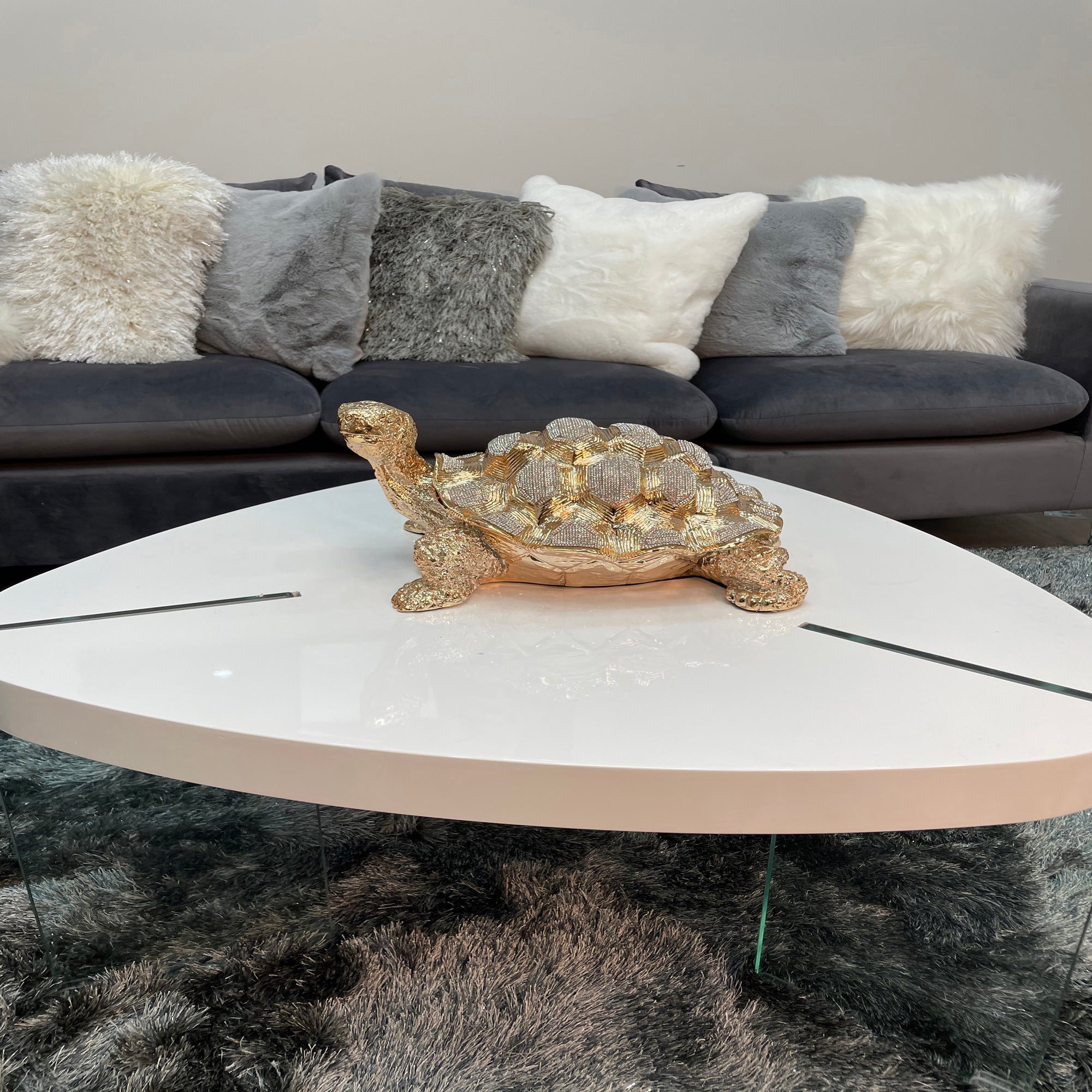 Furnings - Ambrose Diamond Encrusted Gold Plated Turtle