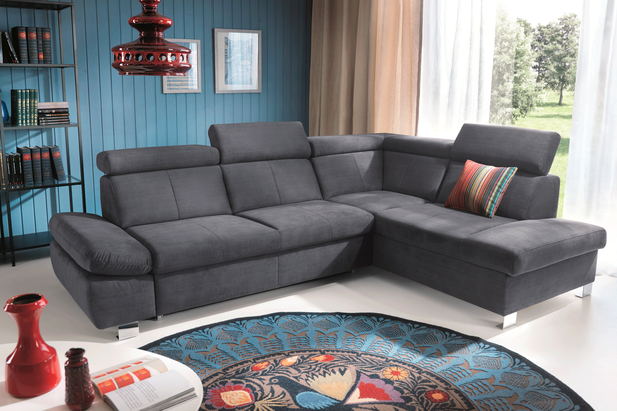 Gala - Happy Sectional with Bed and Storage Left