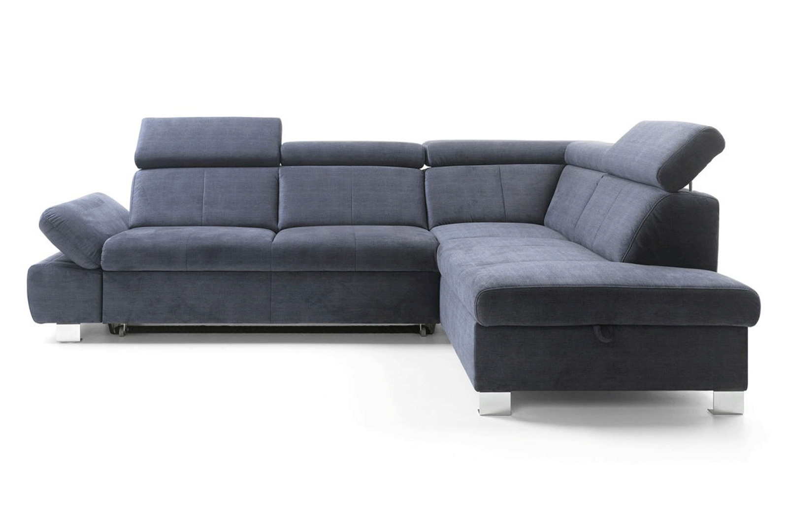 Gala Happy Sectional with Bed and Storage Right - Gray