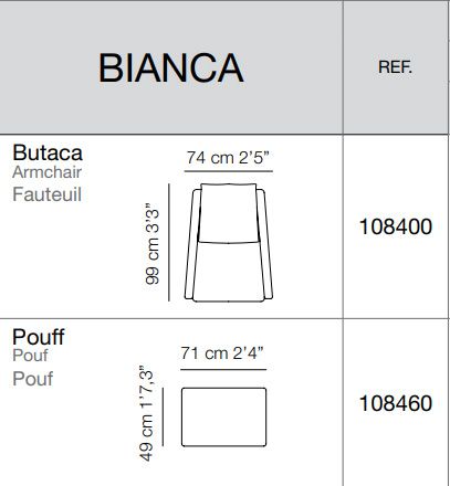 Gamamobel - Bianca Flared Arms Armchair in Series 9 Fabric