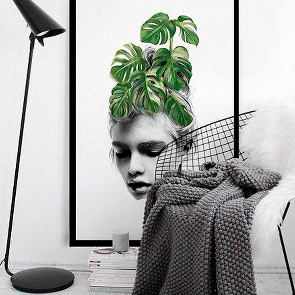 GFURN Monstera Print - Colorful, 50 x 70cm