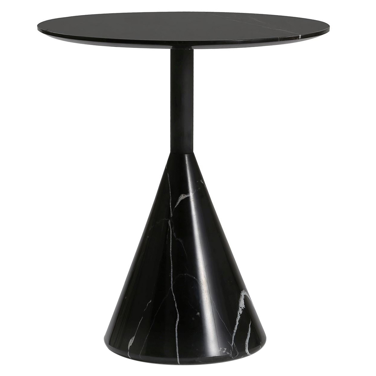 GFURN Cosette Marble Side Table - Black, 60cm