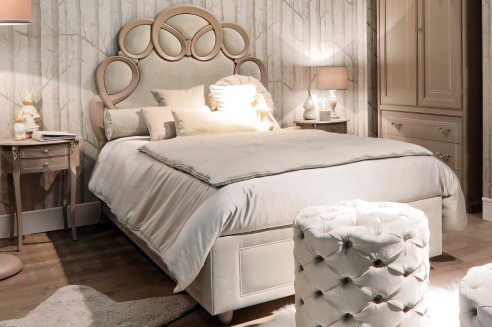 Giorgio Casa Casa dei Sogni Bed With Bed Surround Fabrik K225 - 140 cm