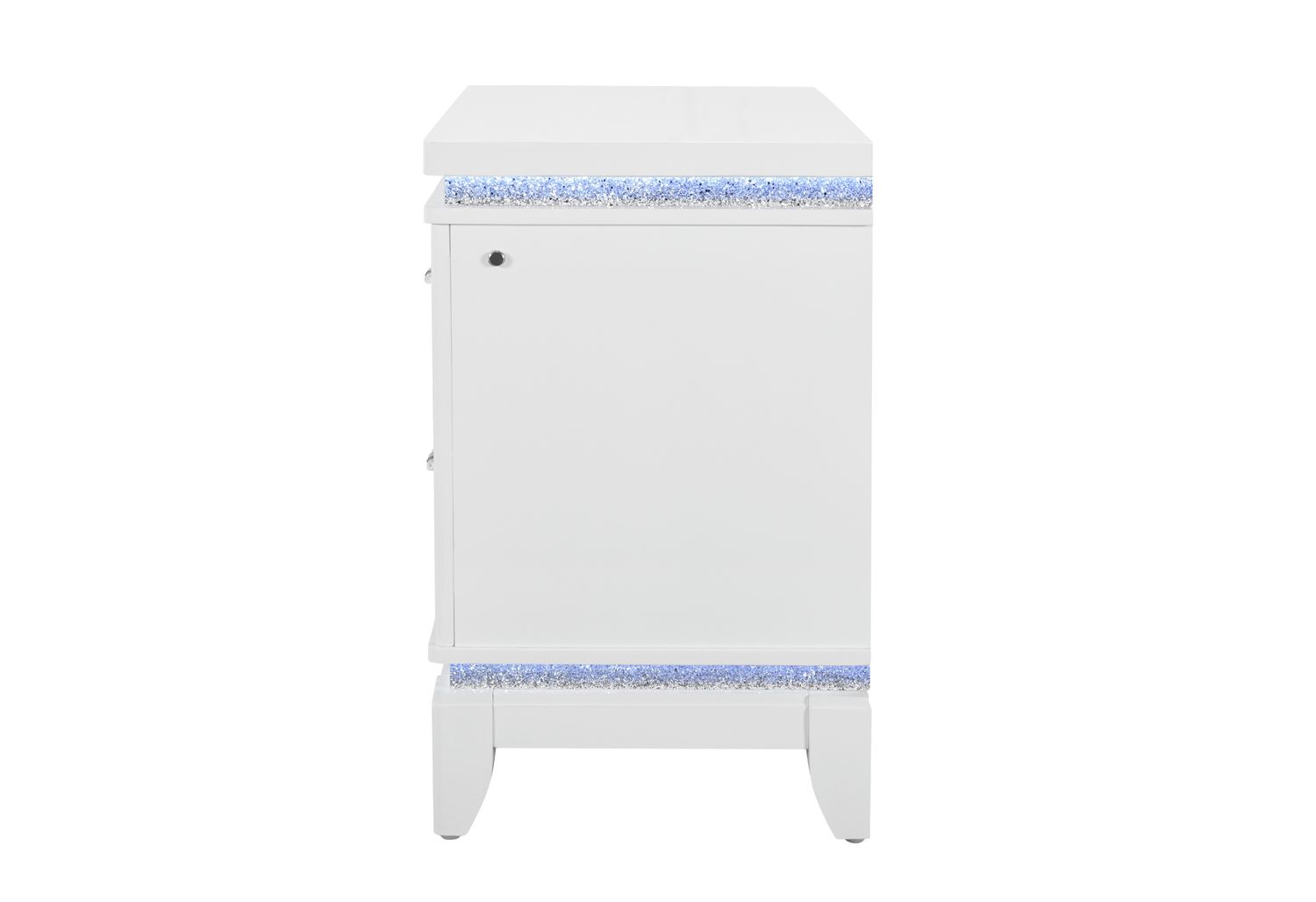 GF - Alina White Nightstand With Led and Usb