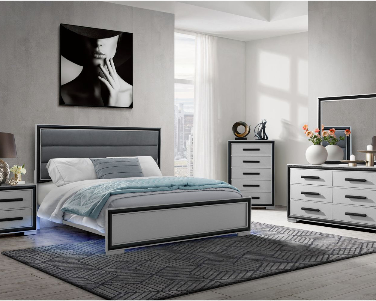 GF Amelia King Bed Group With Led