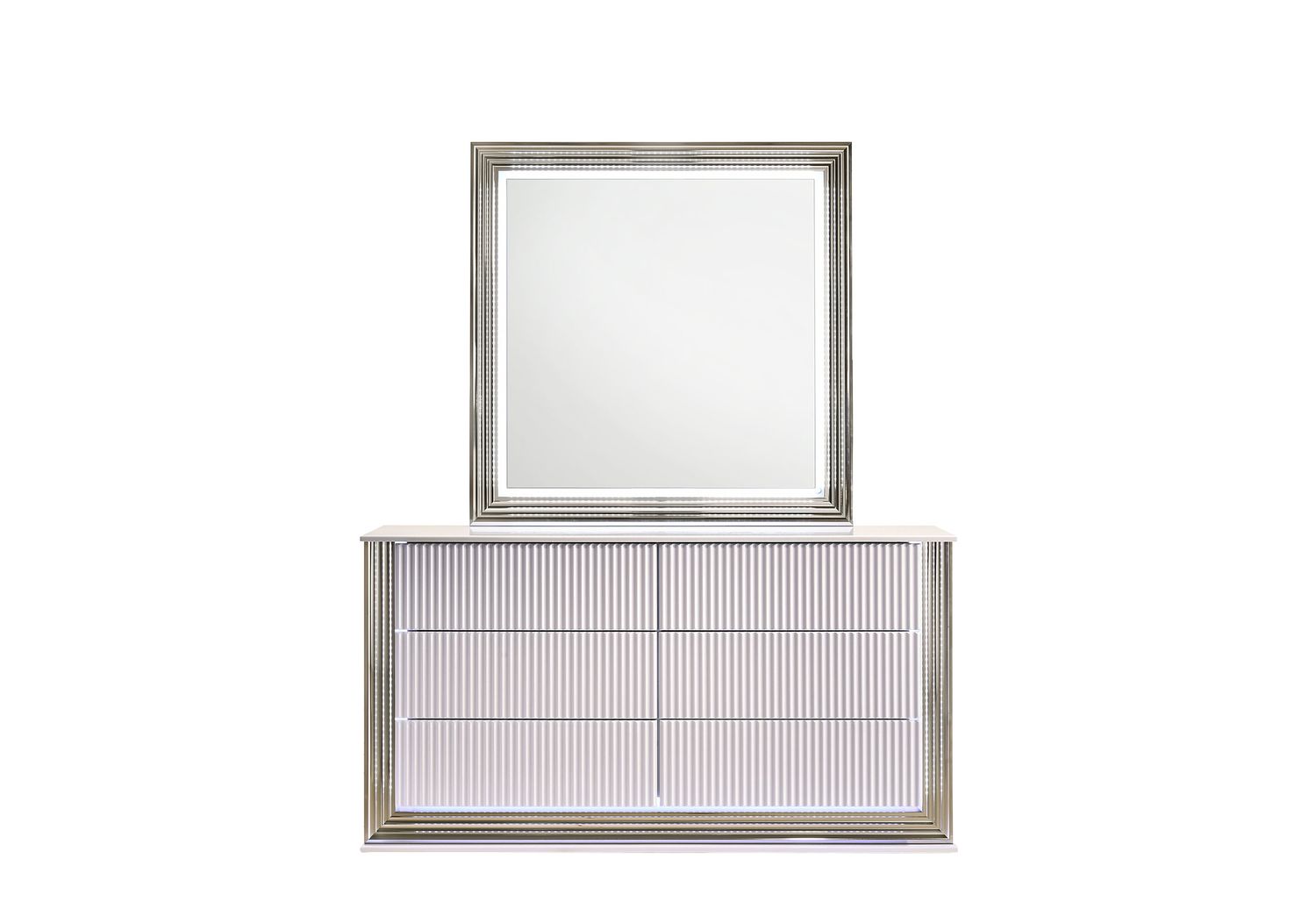 GF - Aspen White Dresser With Led