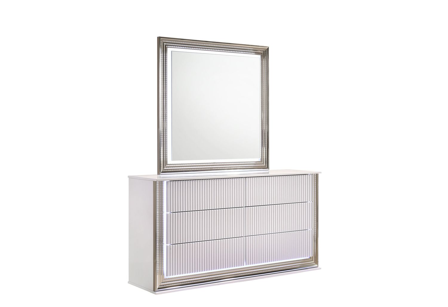 GF - Aspen White Dresser With Led