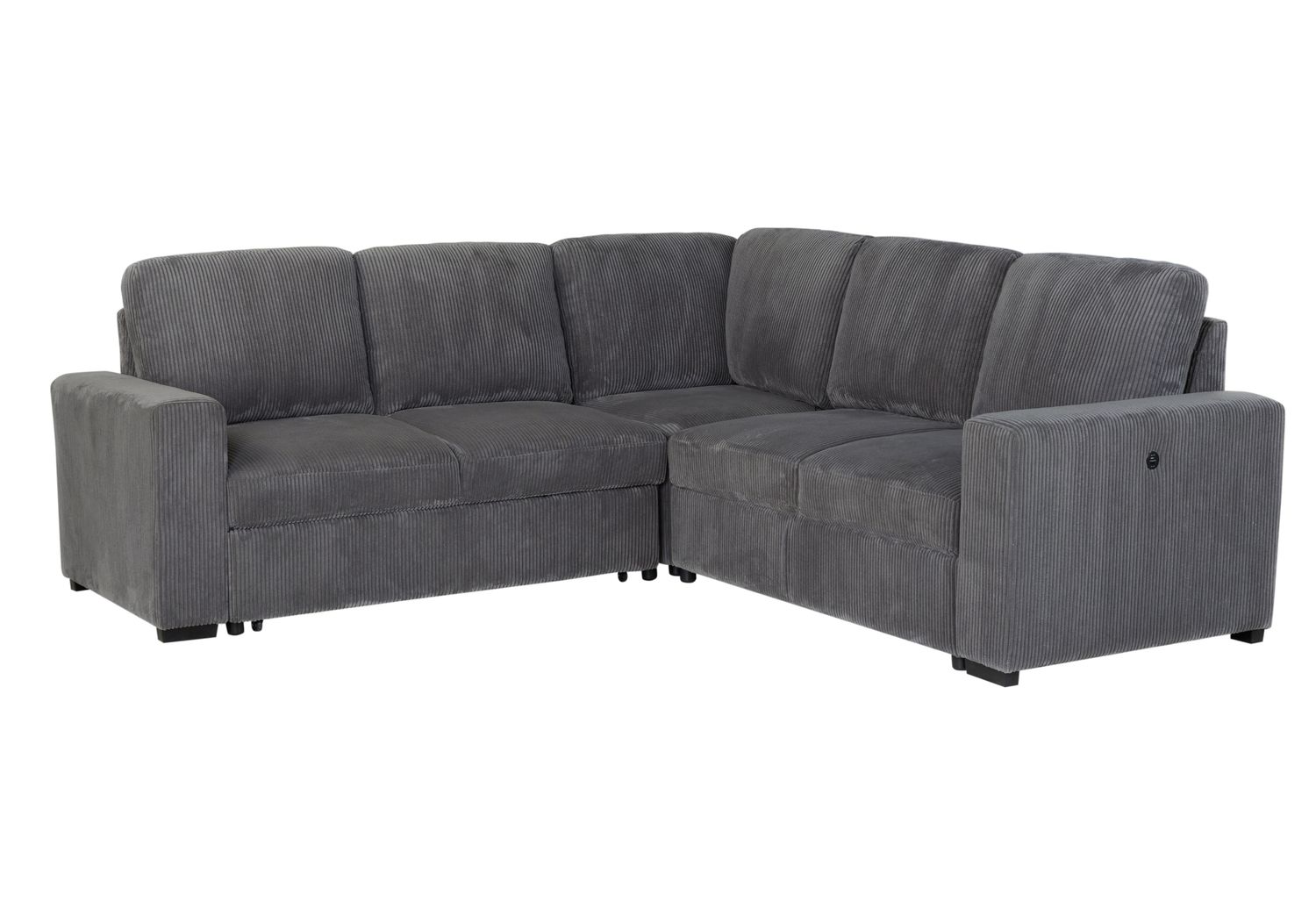 GF U2660 Gray Sectional Without Chaise and Without Pull Out Sofa Bed