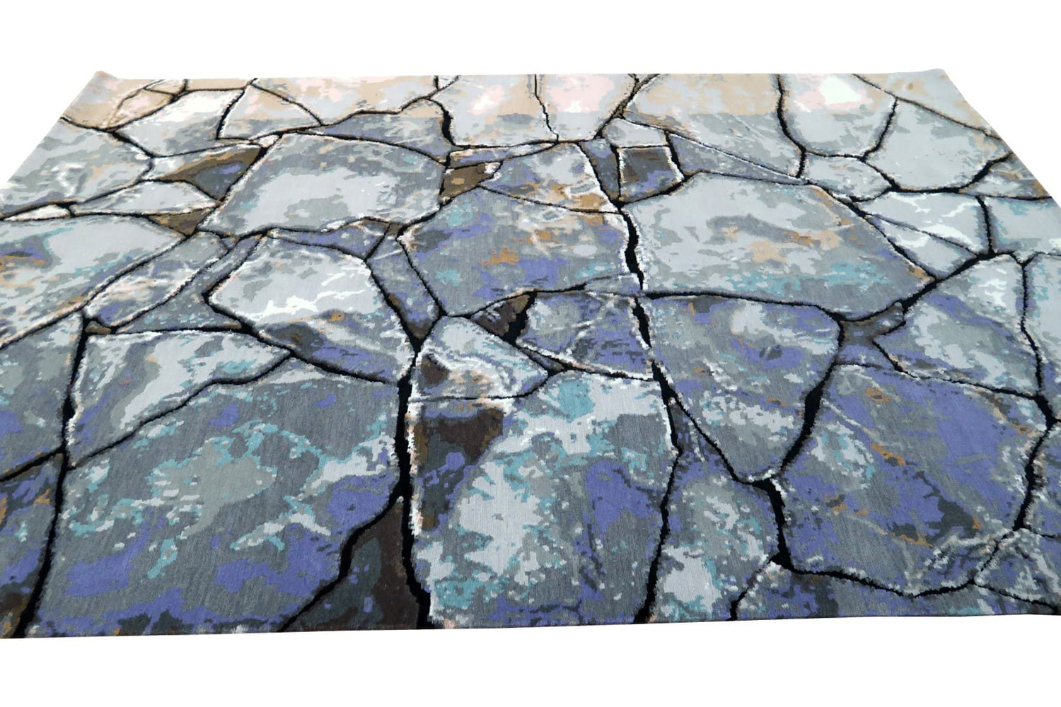 Gordian Rugs Kintsugi Contemporary Rug 2 - Multi Color, 9" x 12"