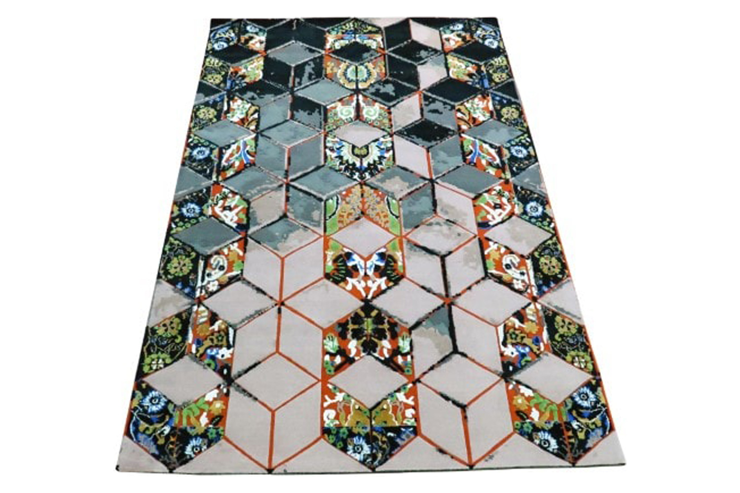 Gordian Rugs 3D Persian Rug 1 - Red, 6" x 9"