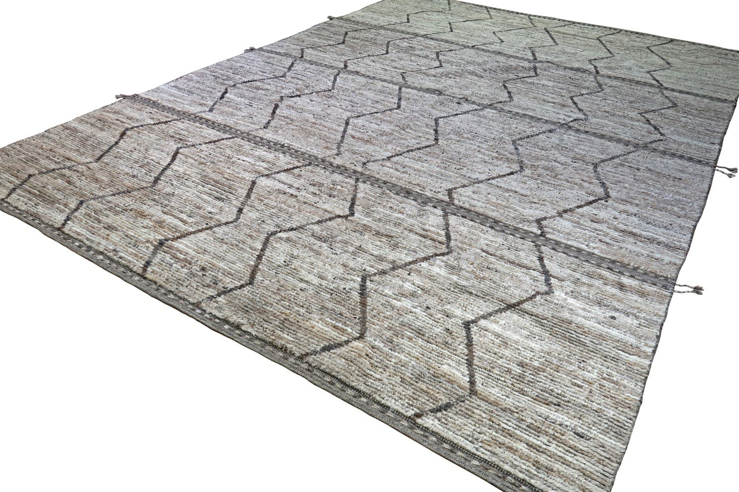 Gordian Rugs - Gray Modern Afghan Beni Ourain Rug