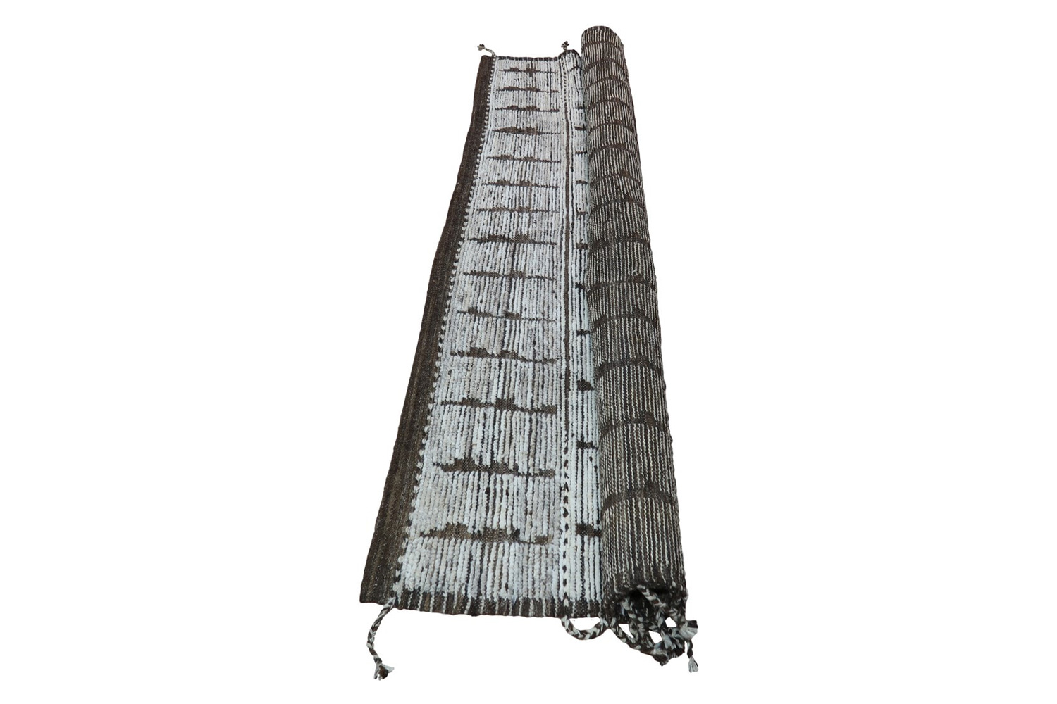 Gordian Rugs - Modern Gray Tribal Afghan Rug