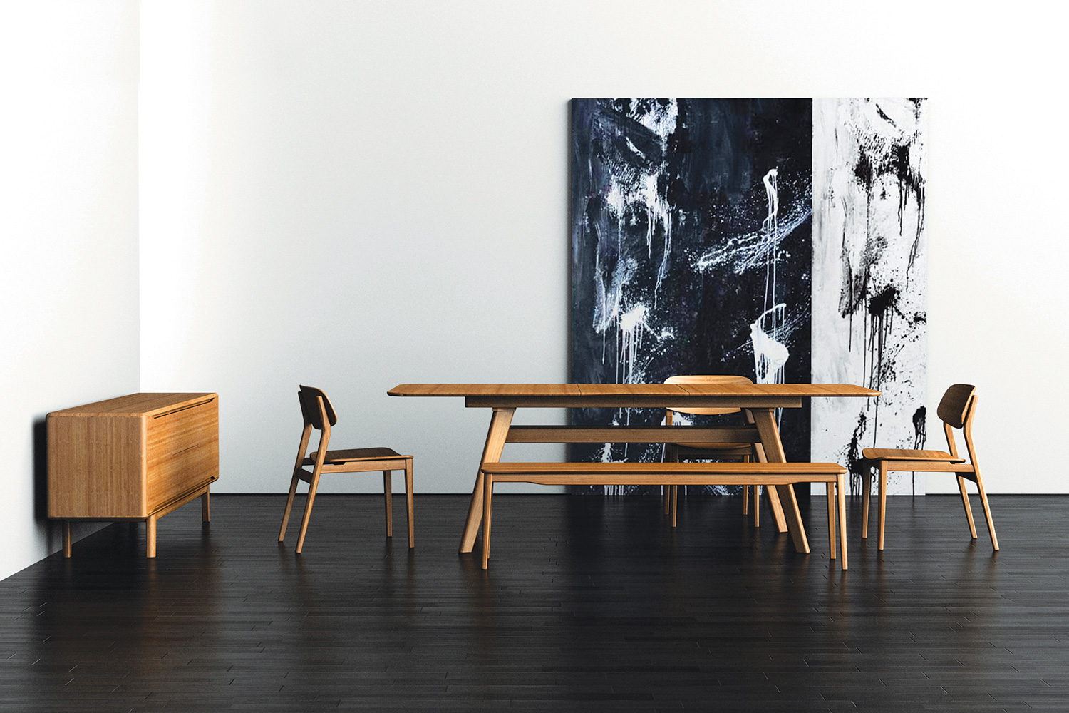 Greenington Currant 72 - 92" Extendable Dining Table - Caramelized, Bamboo