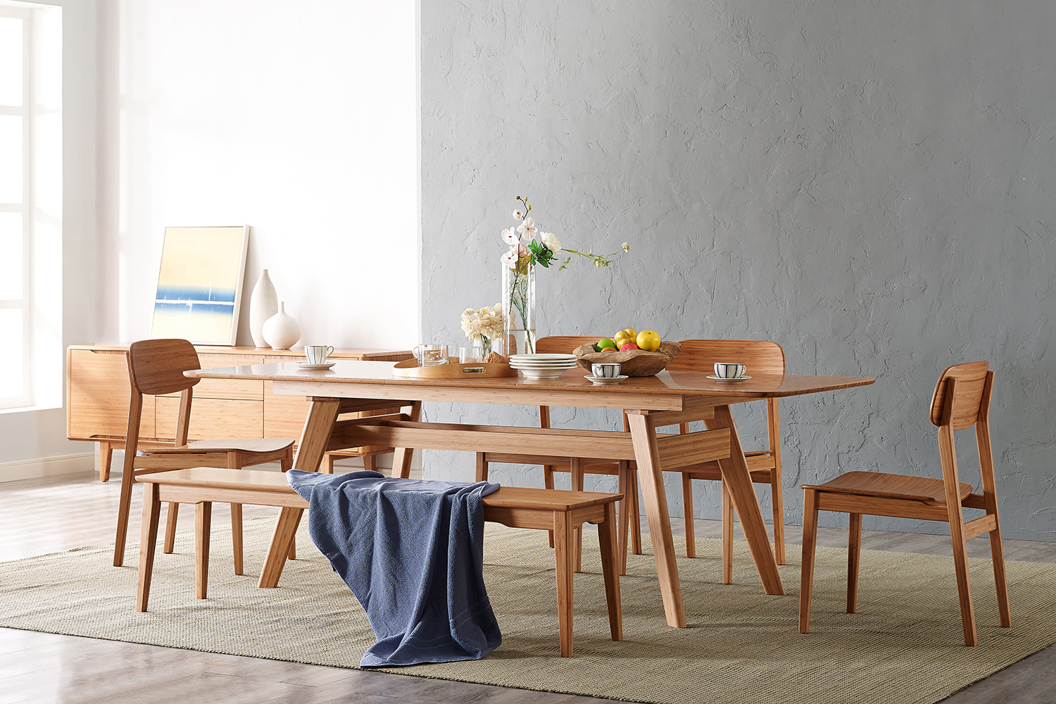 Greenington Currant 72 - 92" Extendable Dining Table - Caramelized, Bamboo