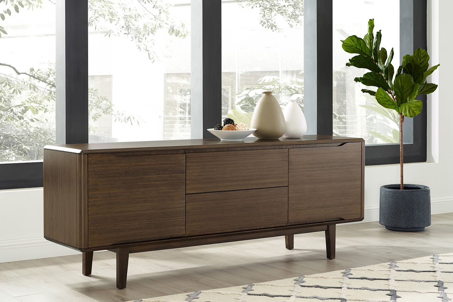 Greenington Currant Sideboard - Black Walnut, Bamboo