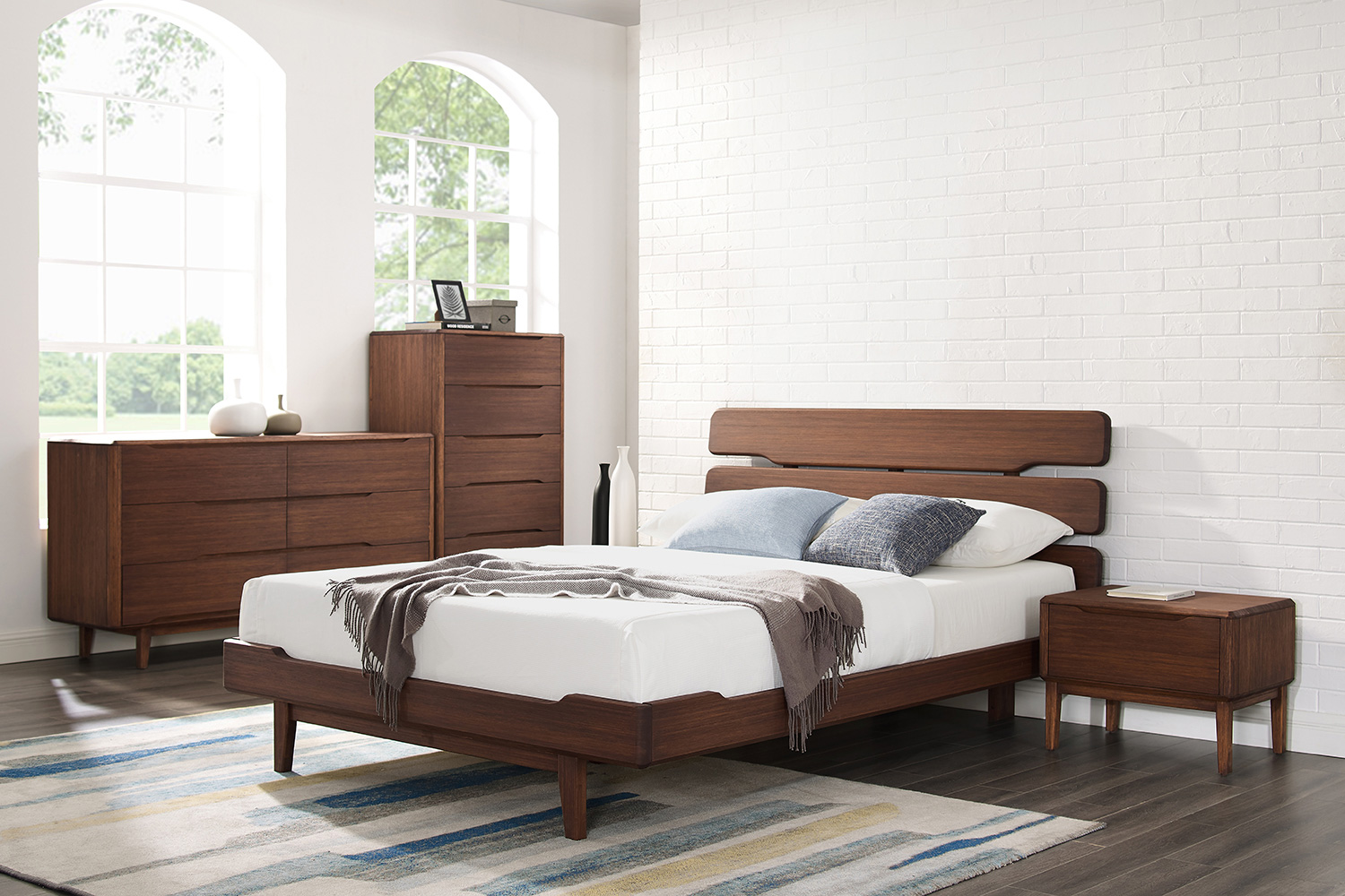 Greenington Currant Platform Bed - Oiled Walnut, Eastern King Size