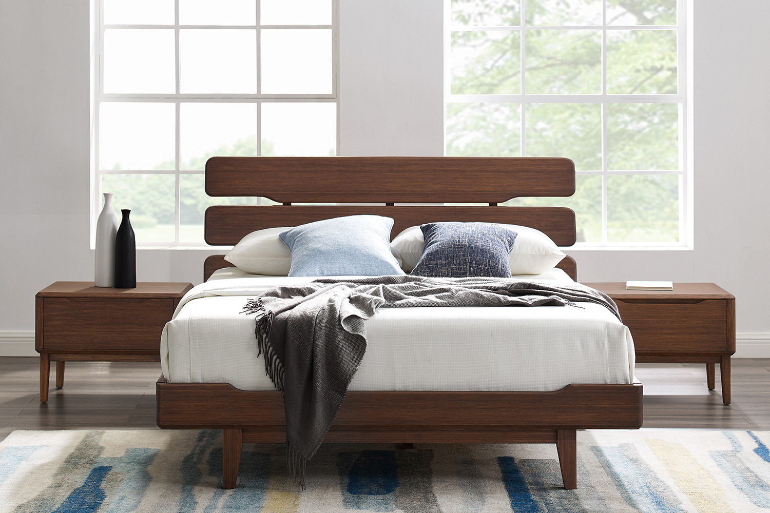 Greenington Currant Platform Bed - Oiled Walnut, Eastern King Size