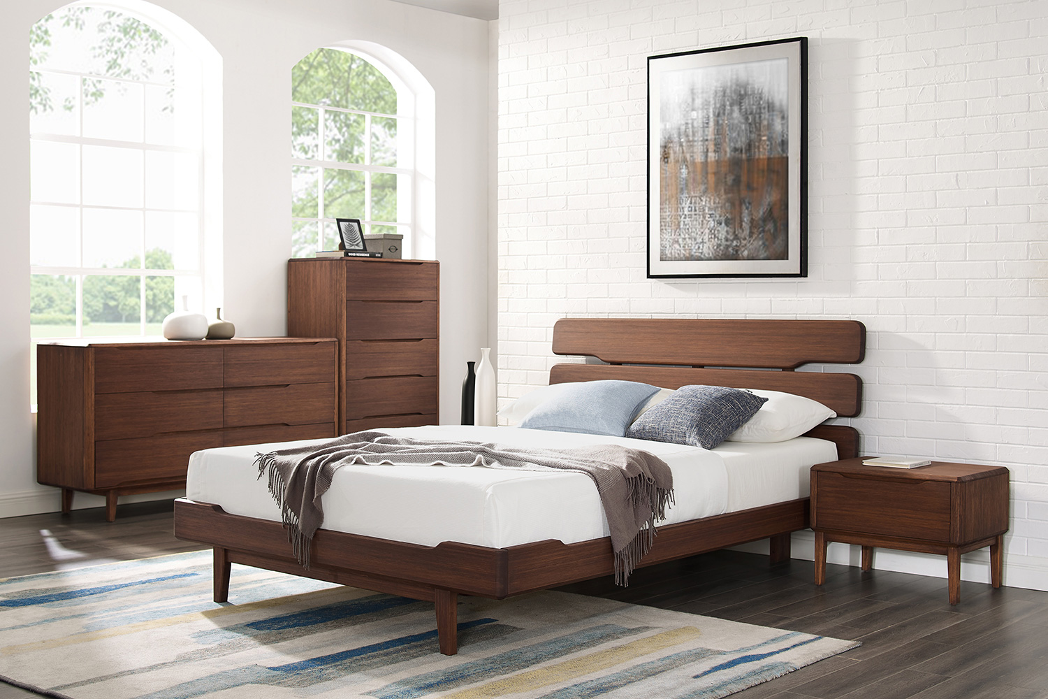 Greenington Currant Platform Bed - Oiled Walnut, Eastern King Size