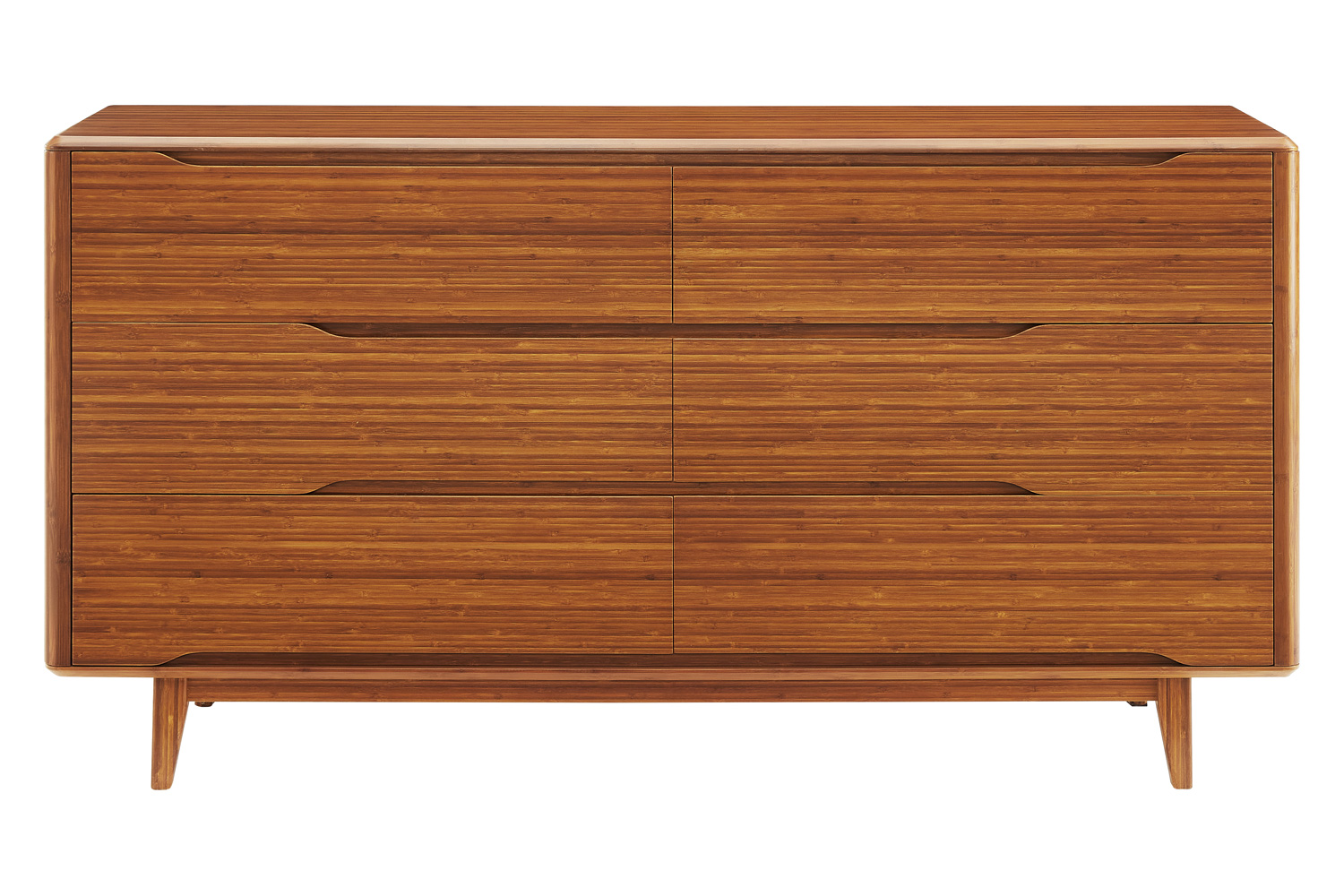Greenington Currant Six Drawer Double Dresser - Amber, Solid Moso Bamboo