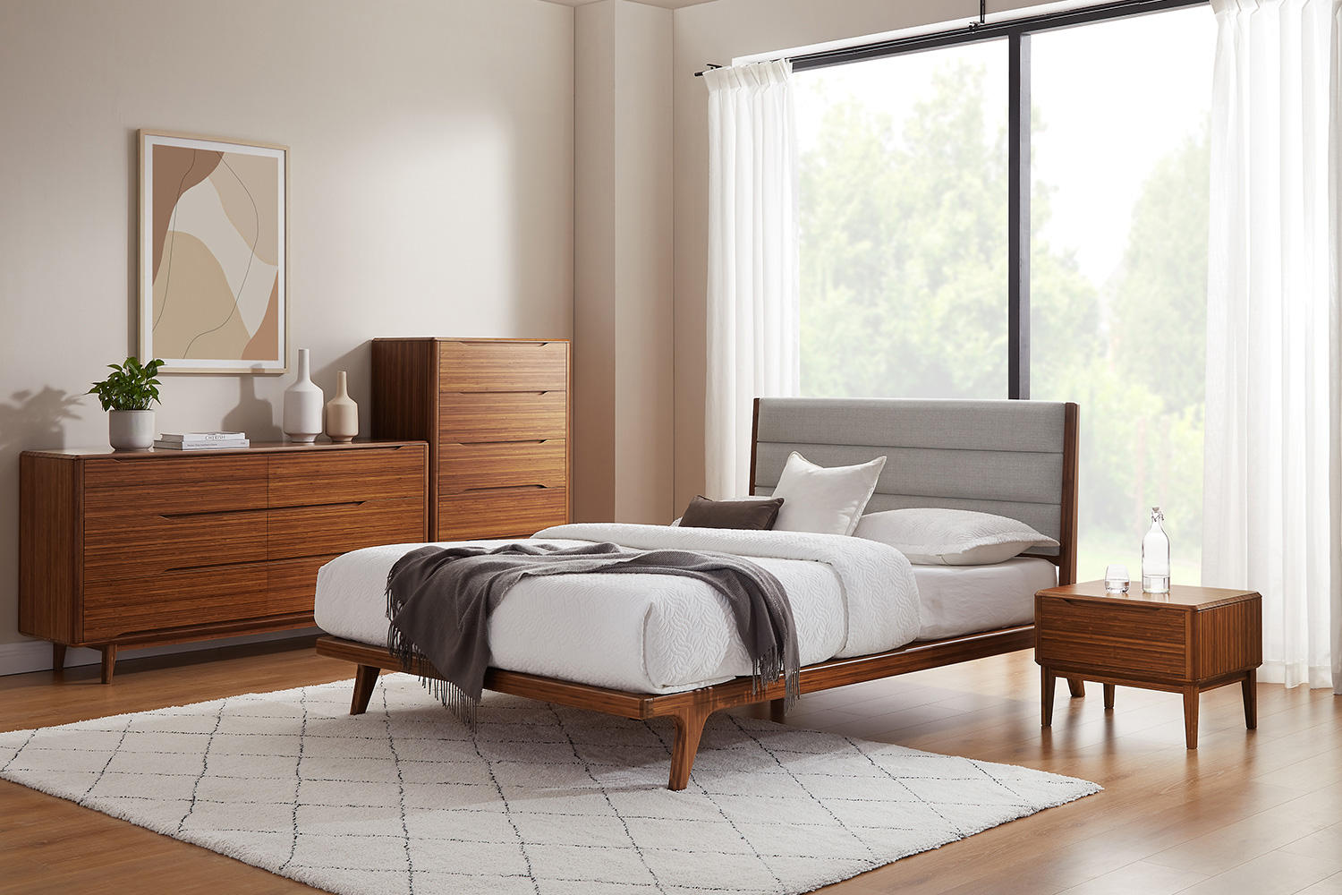 Greenington Currant Six Drawer Double Dresser - Amber, Solid Moso Bamboo