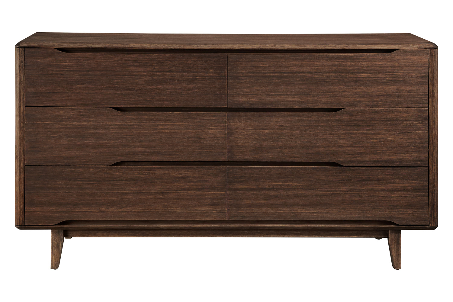 Greenington Currant Six Drawer Double Dresser - Oiled Walnut, Bamboo