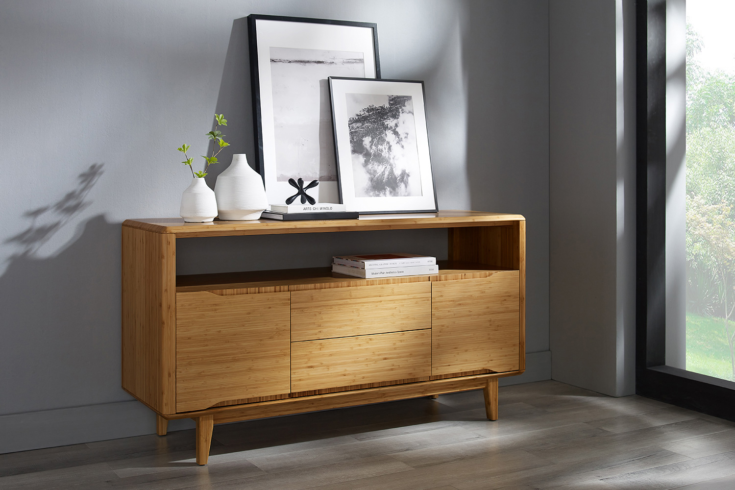 Greenington - Currant Media Unit in Caramelized, Bamboo