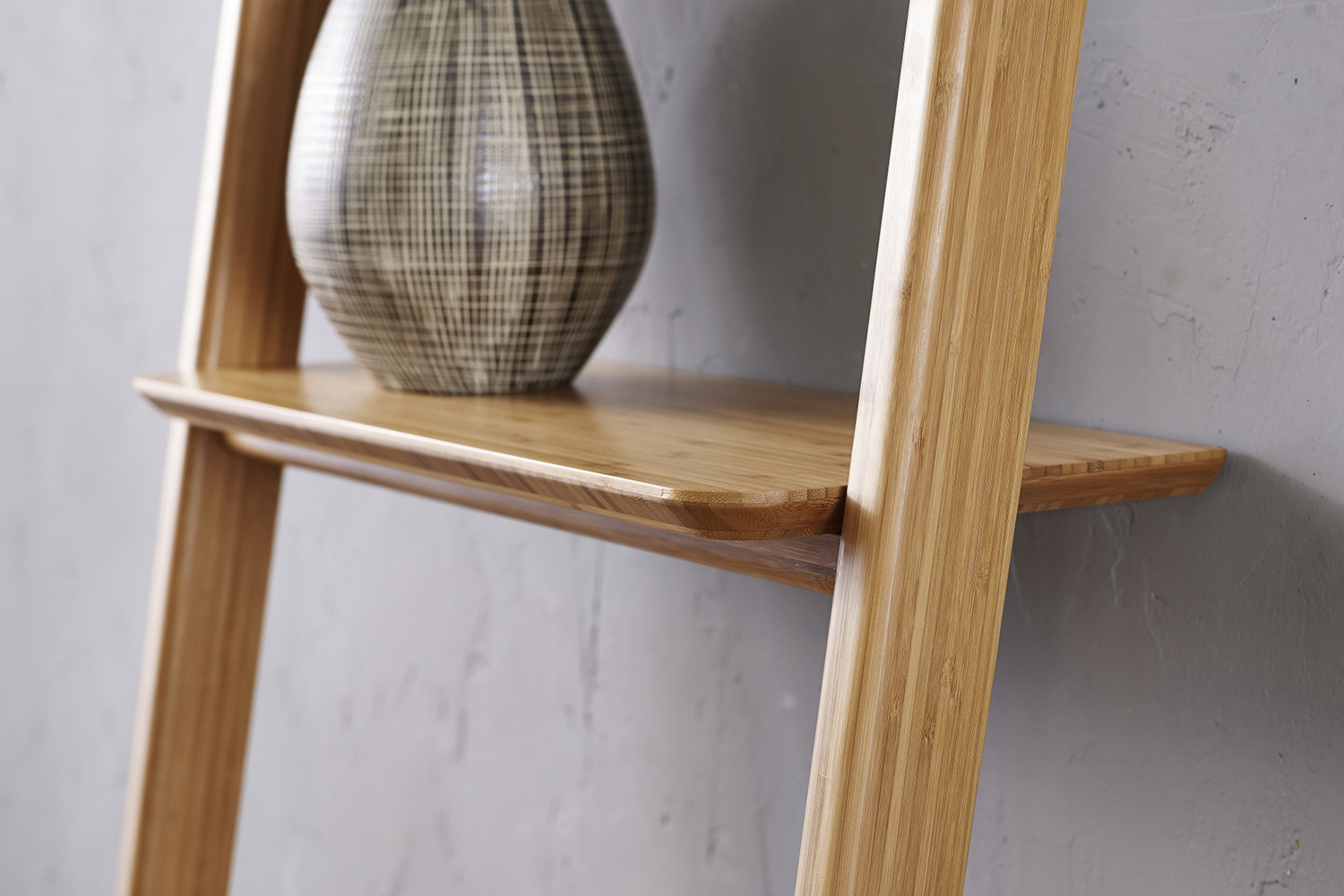 Greenington Currant Leaning Bookshelf - Caramelized, Bamboo