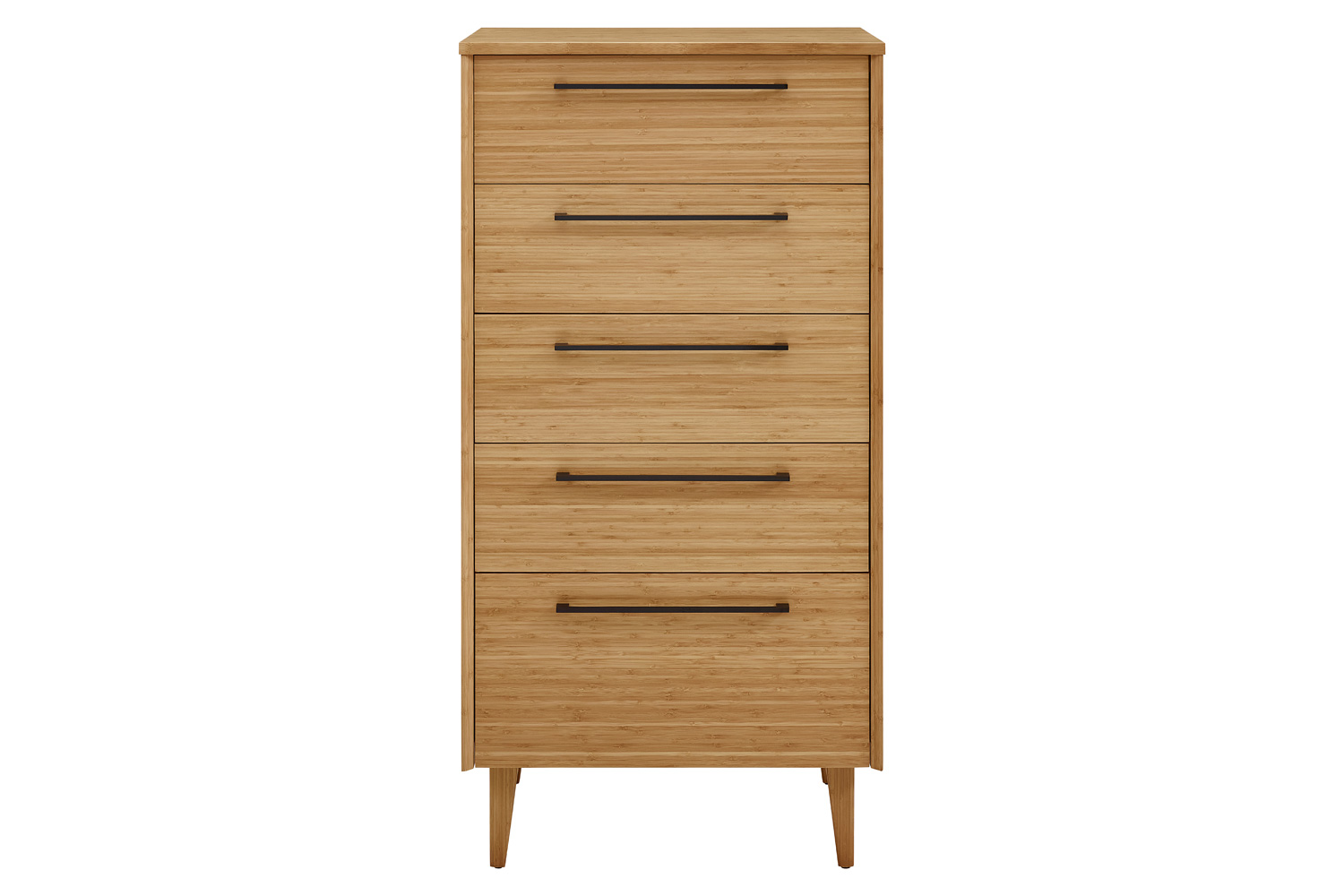 Greenington - Sienna Five Drawer High Chest in Caramelized, Bamboo