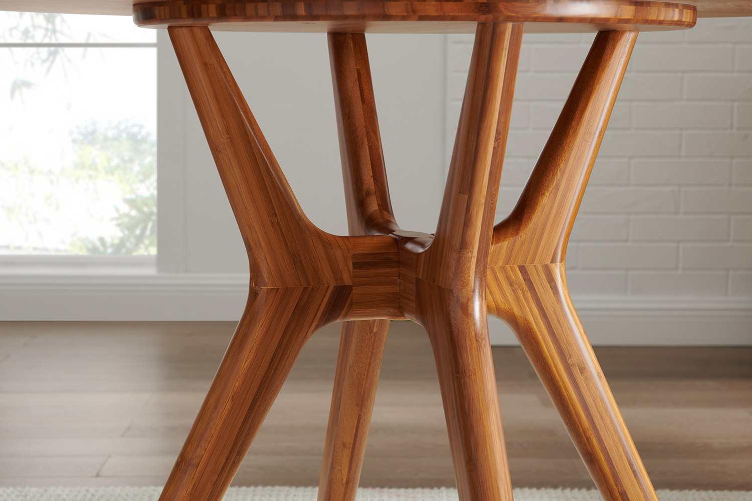 Greenington Sitka 36" Round Dining Table - Amber, Bamboo