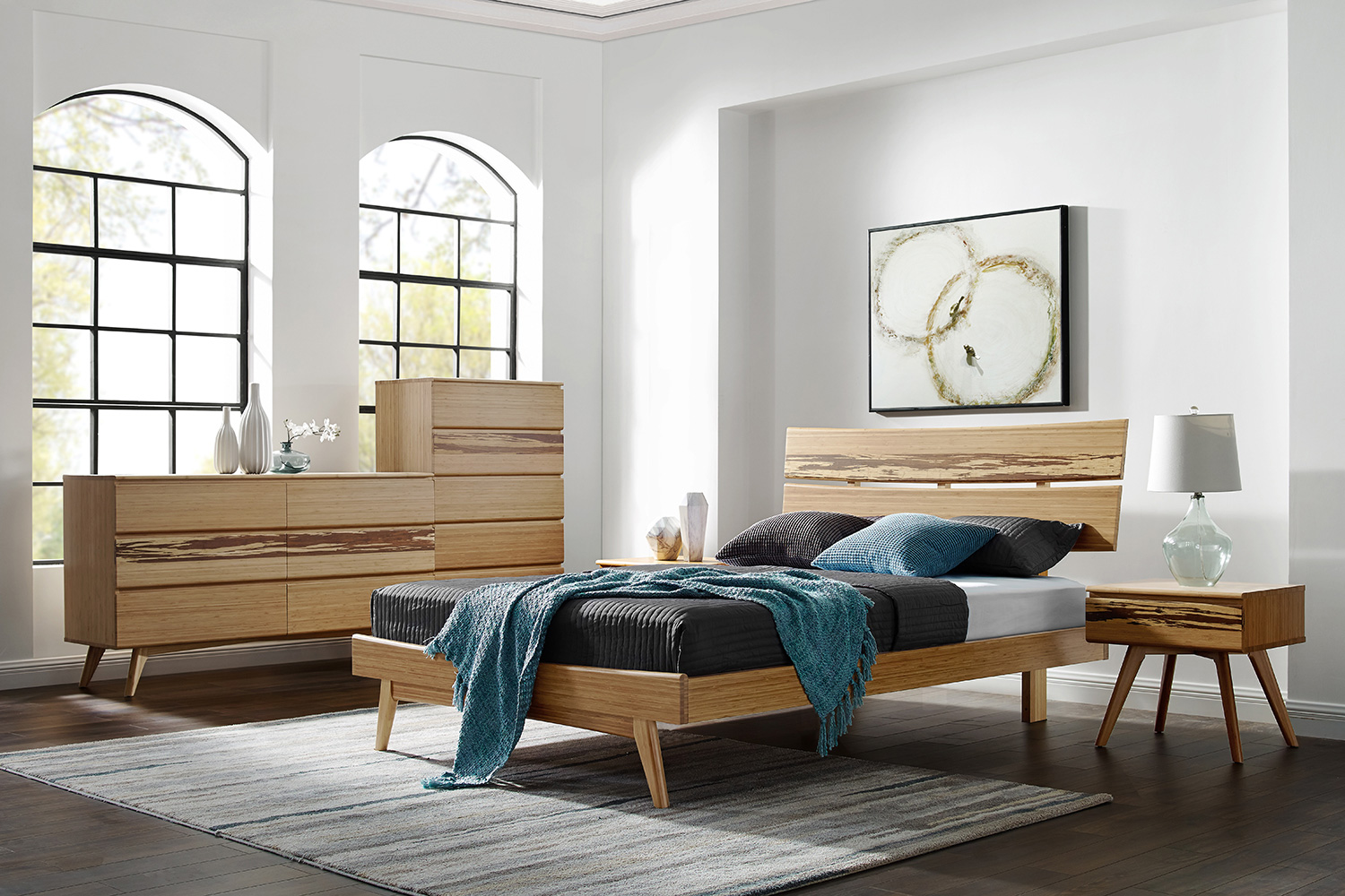 Greenington Azara Five Drawer High Chest - Caramelized, Bamboo