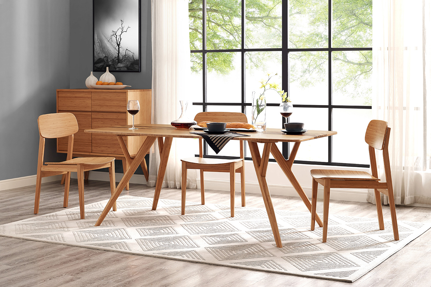 Greenington Azara Dining Table - Caramelized, Bamboo