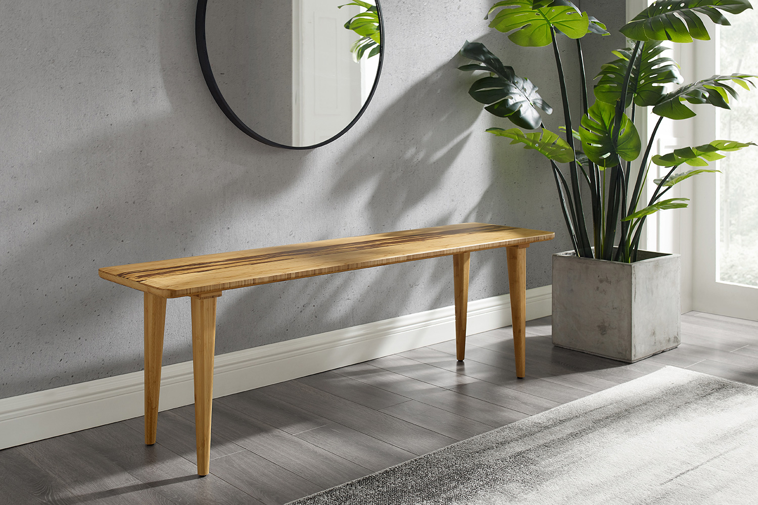 Greenington Azara Bench - Caramelized, Solid Moso Bamboo