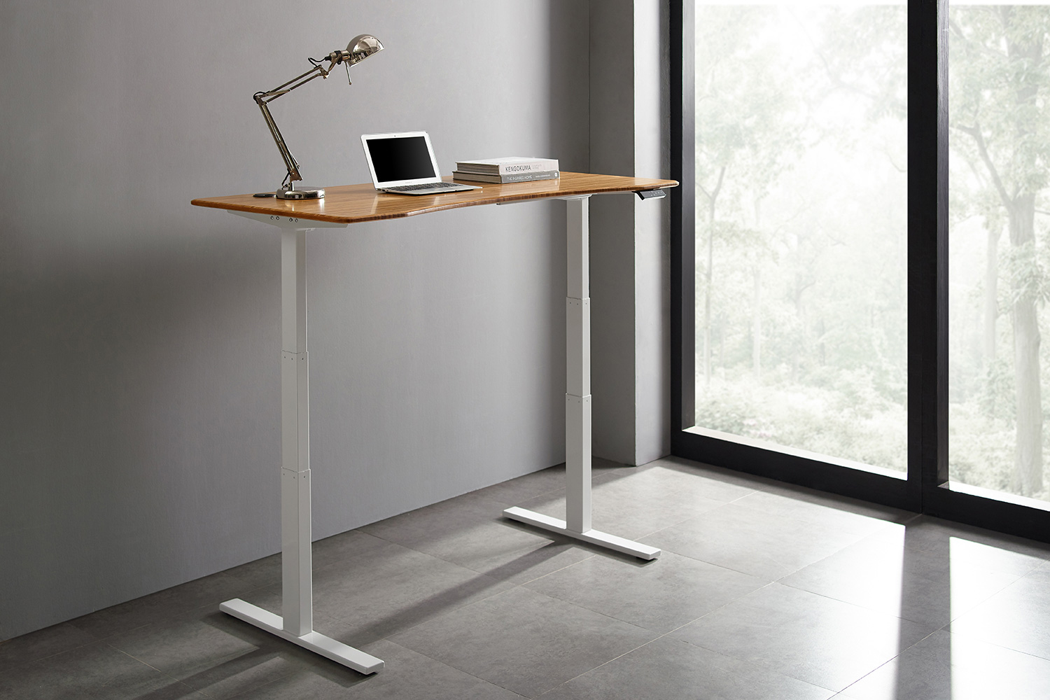 Greenington - Ascent Hi-Lo Desk in Amber, Solid Moso Bamboo