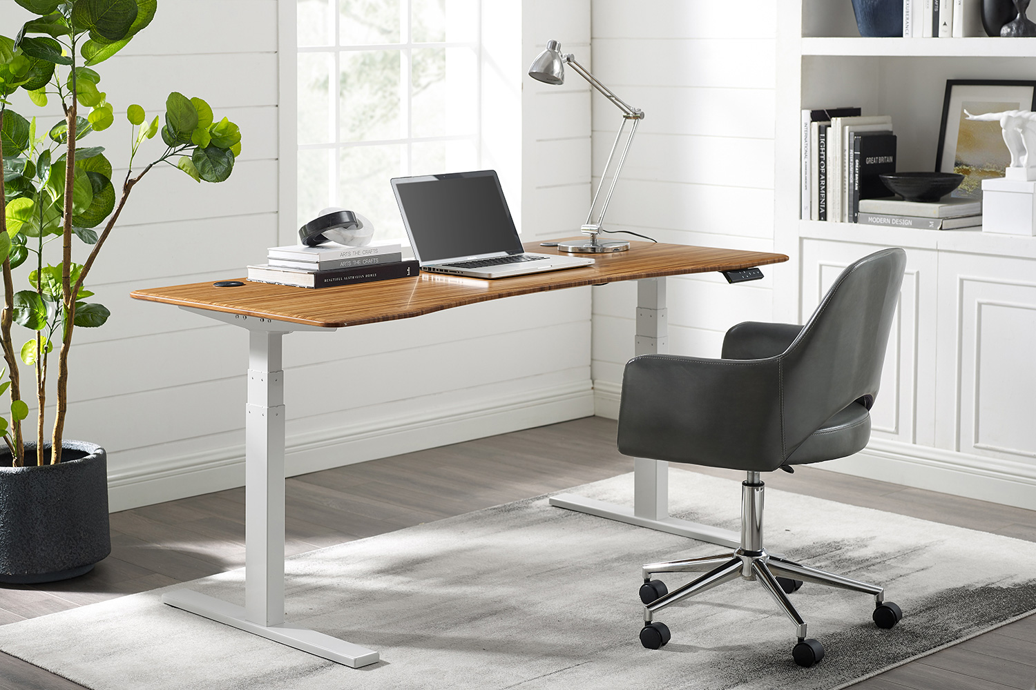 Greenington - Ascent Hi-Lo Desk in Amber, Solid Moso Bamboo