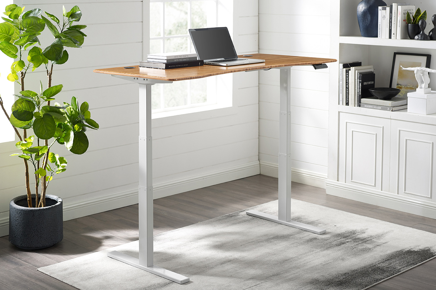 Greenington - Ascent Hi-Lo Desk in Amber, Solid Moso Bamboo
