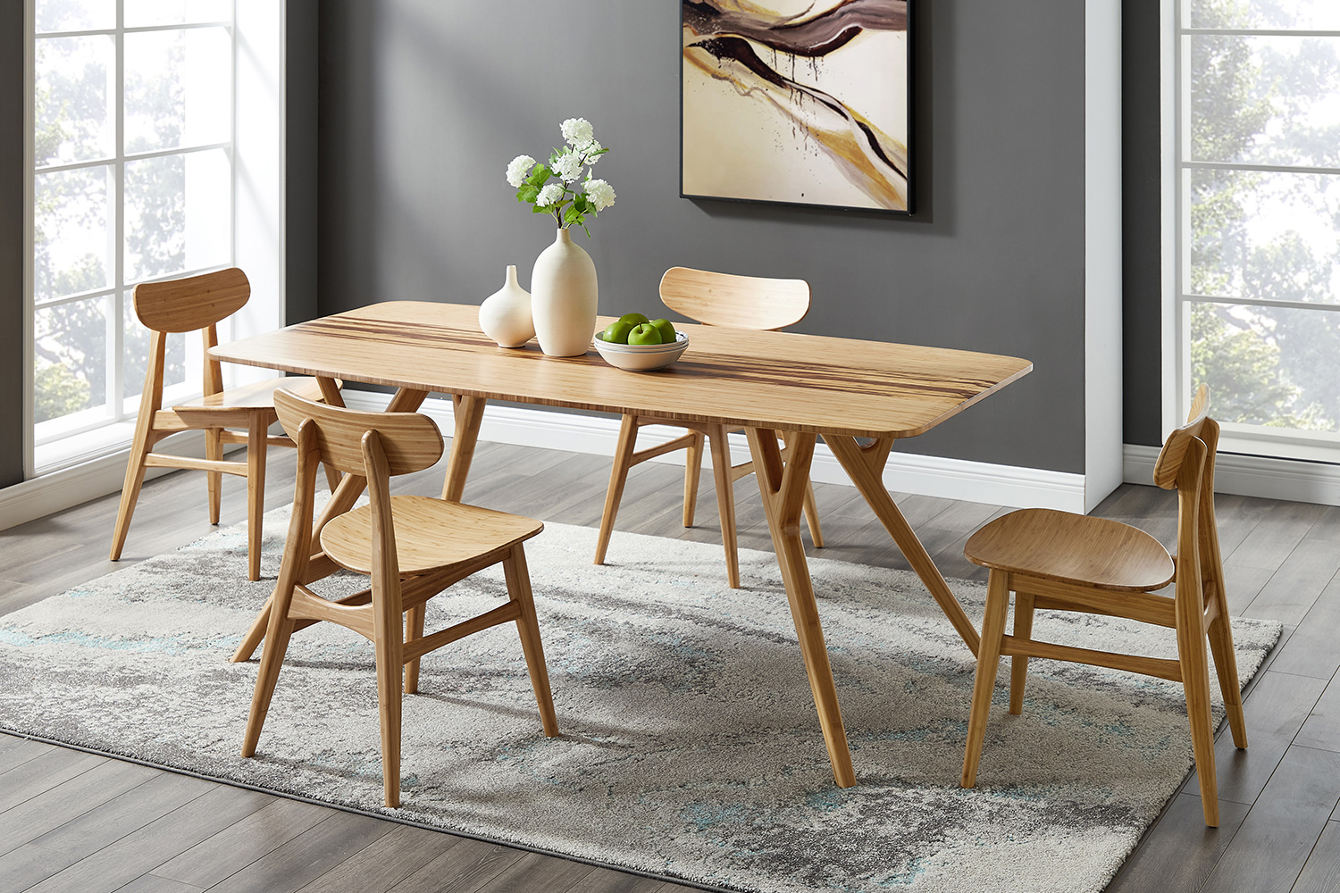 Greenington Cassia Dining Chair Set of 2 - Caramelized, Bamboo
