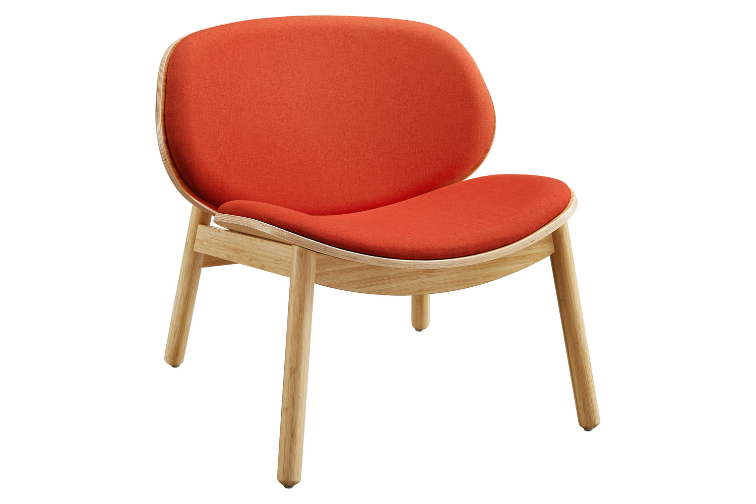 Greenington Danica Lounge Chair - Wheat/Red, Moso Bamboo