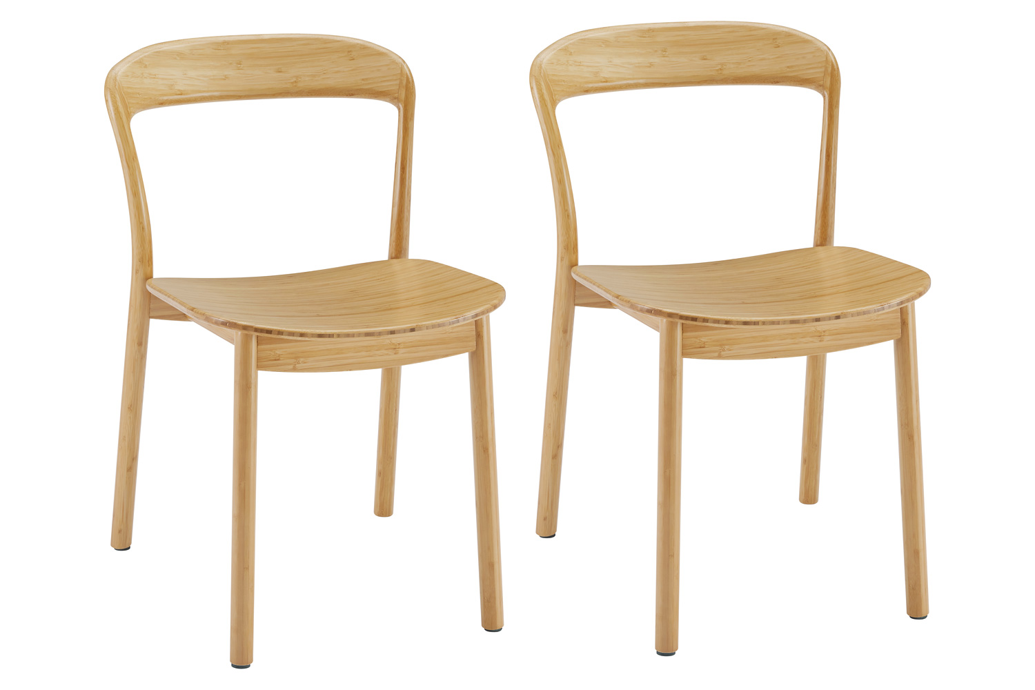 Greenington - Hanna Dining Chair Bamboo Seat Set of 2 in Wheat, Solid Moso Bamboo
