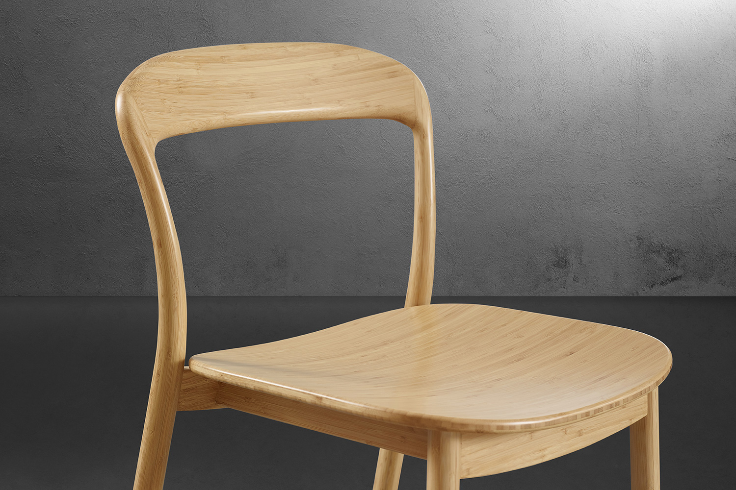 Greenington - Hanna Dining Chair Bamboo Seat Set of 2 in Wheat, Solid Moso Bamboo