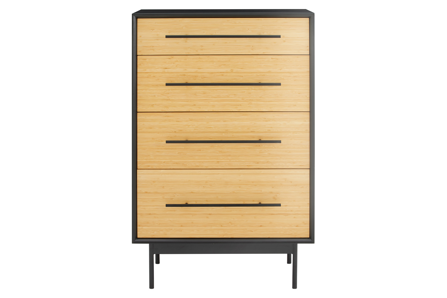 Greenington - Santa Cruz 4 Drawer High Chest in Wheat, Solid Moso Bamboo