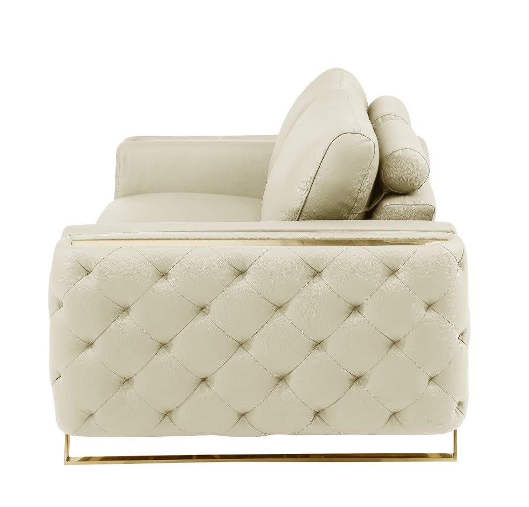 GUF 1050 Living Room Set - Beige, Genuine Italian Leather