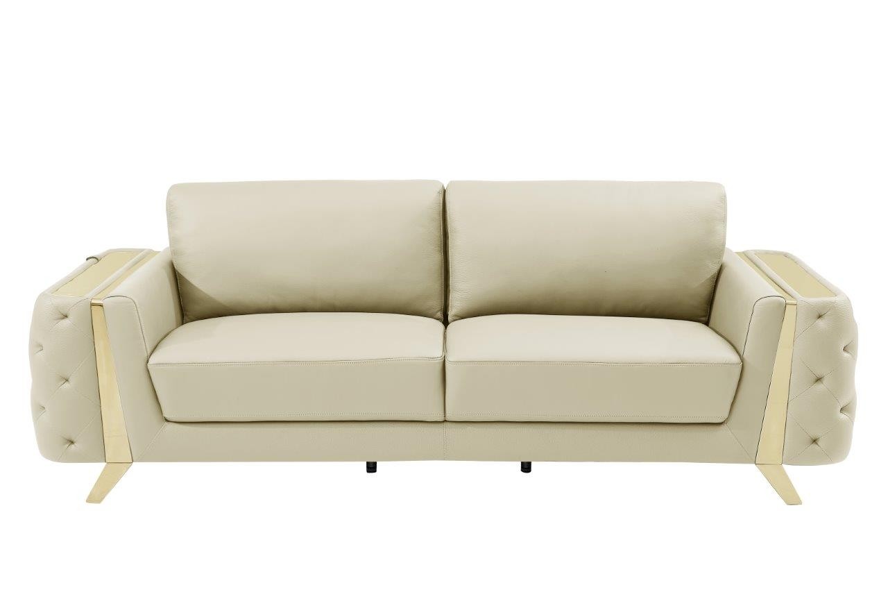 GUF 1050 Living Room Set - Beige, Genuine Italian Leather