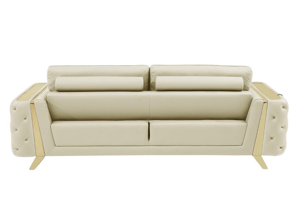 GUF 1050 Living Room Set - Beige, Genuine Italian Leather