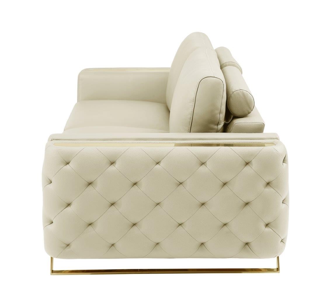 GUF 1050 Living Room Set - Beige, Genuine Italian Leather