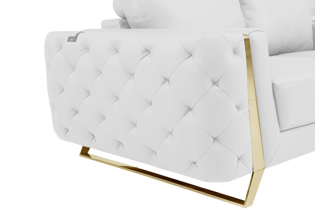 GUF 1050 Armchair - White, Genuine Italian Leather