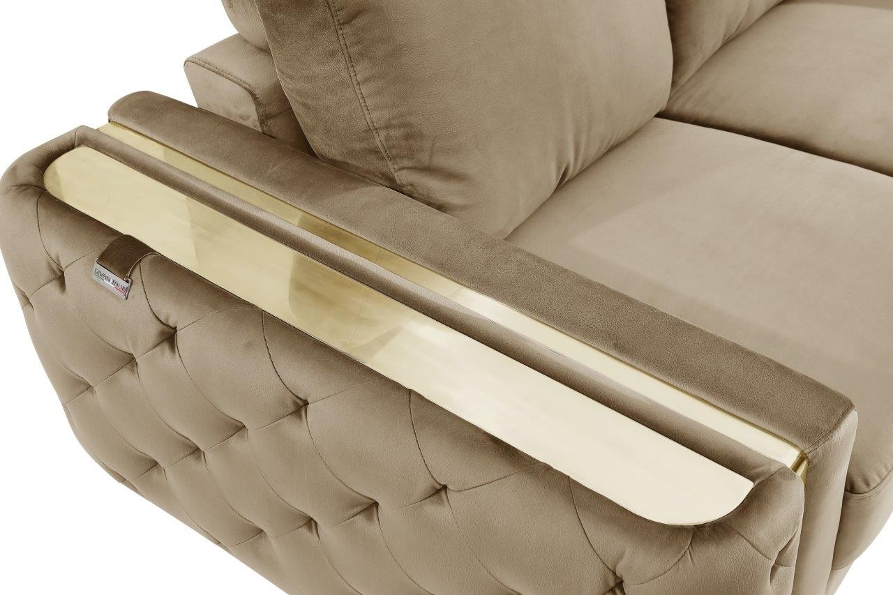 GUF 1051 Loveseat - Beige, Fabric