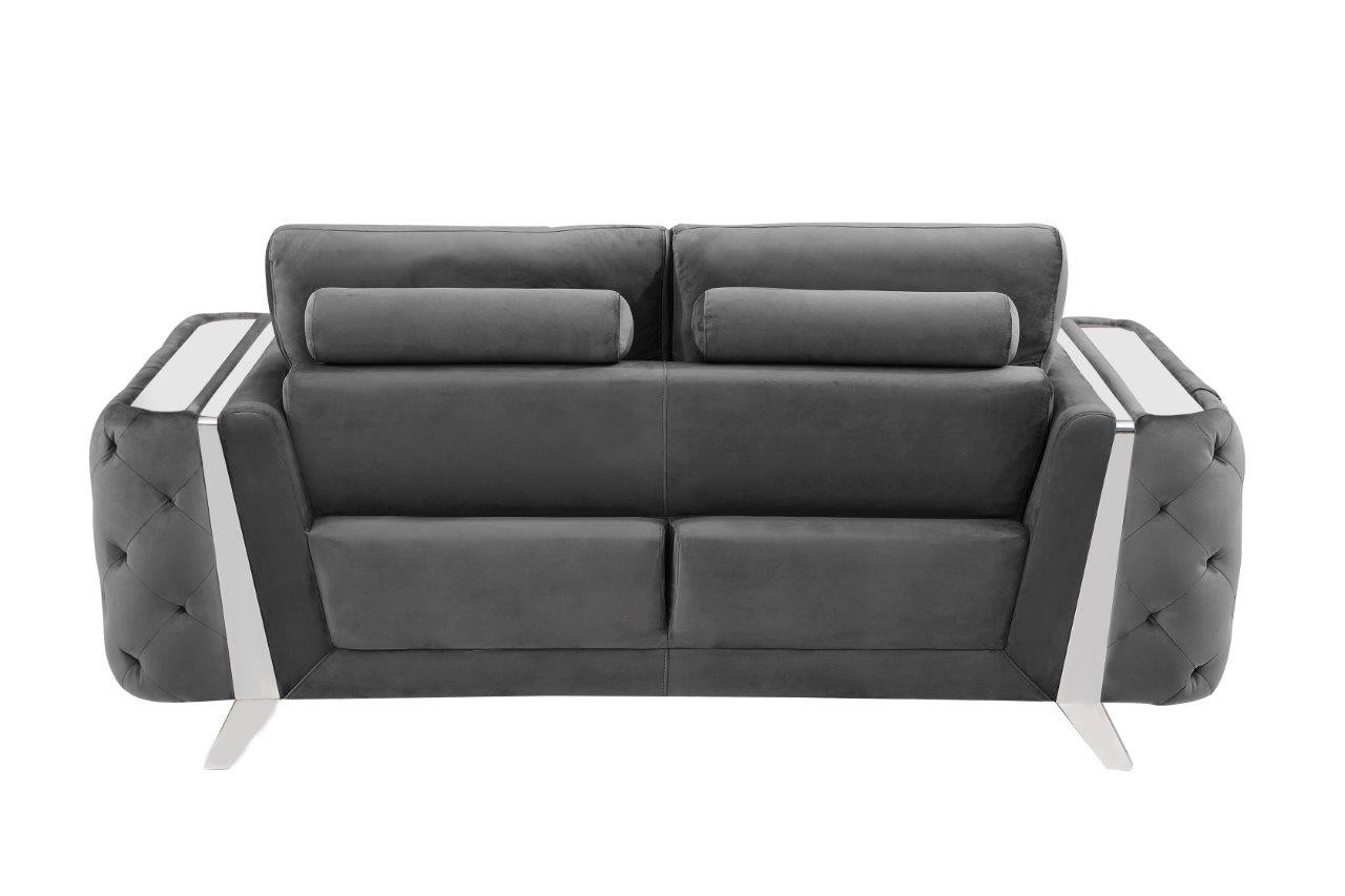 GUF 1051 3pc Living Room Set - Dark Gray, Fabric