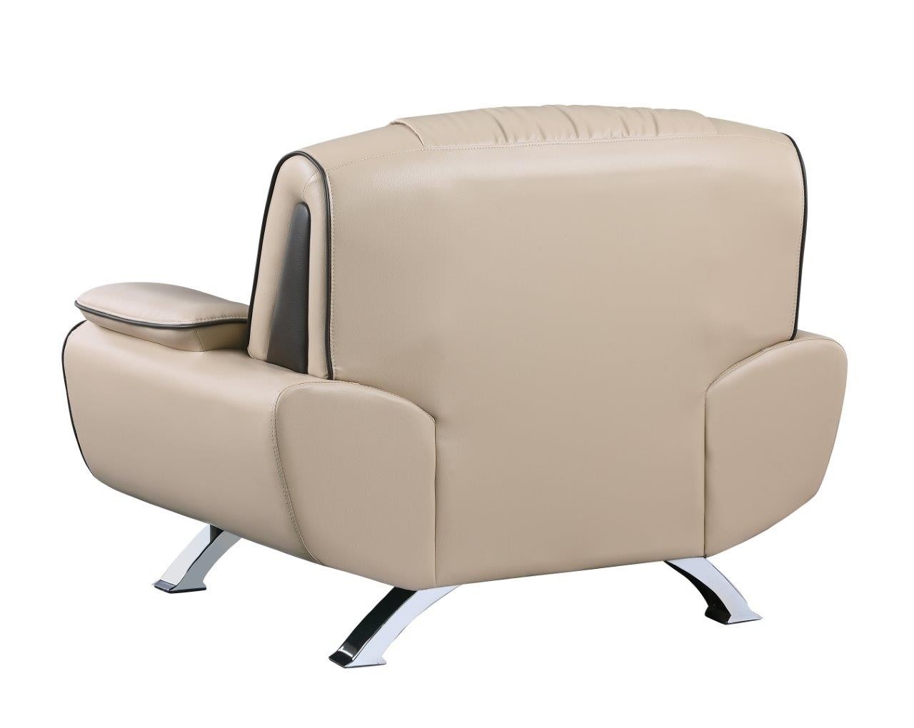 GUF 405 Armchair - Beige, Leather Match